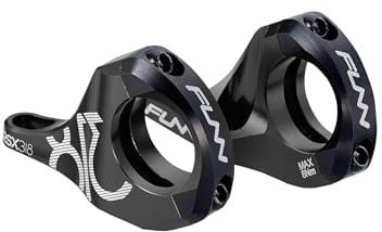 Funn RSX Mountain Bike Direct Mount Bike Stem with 31.8mm Bar Clamp, 2 Pieces Lightweight Split Design for Dual Crown Forks, Adjustable Extension 45-50mm with 30mm Rise (Black)