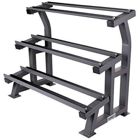 Suprfit Trautwin Kurzhantelablage - Dumbbell Rack mit 3 Ebenen, Hantelablage mit Aufnahmen für bis zu 18 Kurzhanteln, Hantelständer aus massiver Stahlkonstruktion, stabil und belastbar