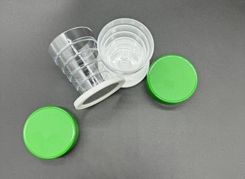 Kimmel Klappbecher Das Original mit Spiegel für Picknick Reisen Haushalt Faltbecher Zahnputzbecher Outdoor Wandern Camping Farbe deckel grün