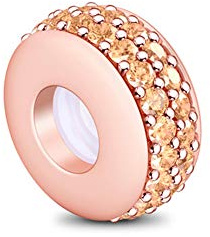GNOCE 925er Sterlingsilber Gummi Stopper Meinen Stil Zeigen Damen Clasp Spacer Charms Bead für Armbänder