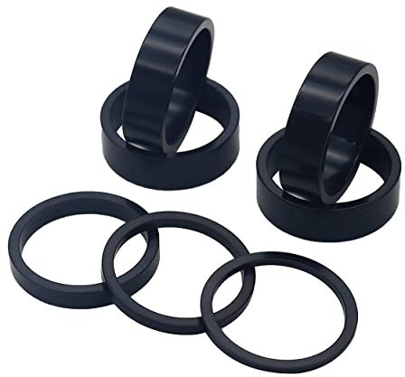 PLATT Fahrrad Ahead Vorbau Spacer 1/8 Aluminium MTB Rennrad Distanzscheiben Headset Spacer 2mm/3mm/5mm/4x10mm(7PCS)