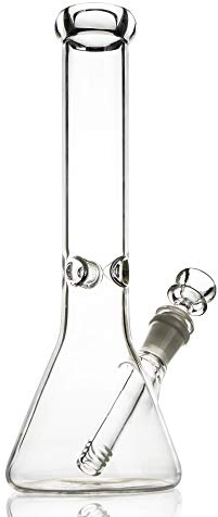 REAMIC Simple A Glass Bongs 14.5mm Bong Bowl Height 10.6inch Honeycomb Branch Cheap Bongs Accessories Hookahs