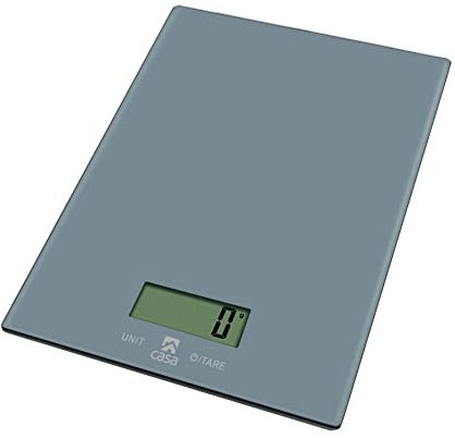 Digital Food Kitchen Scale – Accurate Multi-Function Electronic Scale with LCD Display, 4mm Tempered Glass, 11lb Capacity – Ideal for Cooking, Baking, Meal Prep & Portion Control (Grey)