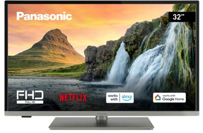 Panasonic TX-32MS360B, 32 Inch Full HD LED Smart TV, High Dynamic Range (HDR), Linux TV, Google Assistant & Amazon Alexa Support, USB Media Player, Hotel Mode, Wall-Mount Option, Black (Renewed)