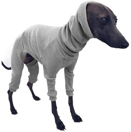Italienische Windhund-Kleidung, Wintermantel for Hunde, Pyjama-Einteiler, vierbeiniger Rollkragenpullover, Stretch-Windhund-Bekleidung, Haustier-Kleidung, Mantel-Outfit for mittelgroße und große Hunde