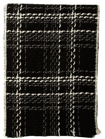 KATIAK Schal Karierter Kaschmir Schal Leichter Fleece Gestreifter Schal 30 * 190Cm-B-30 * 190Cm