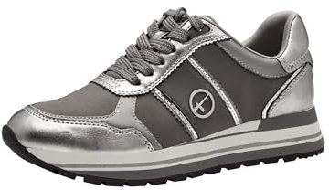 Tamaris Damen Sneaker Vegan; Grey Combined, EU 38