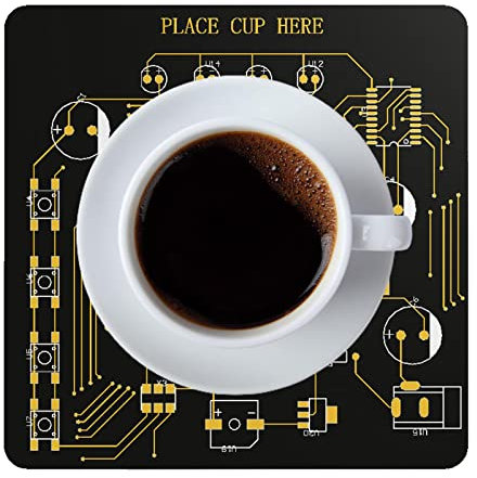 Firulab Leiterplatten-Design-Untersetzer, rutschfeste Untersetzer für Couchtisch aus Silikon, wasserdichte Getränkeuntersetzer, hitzebeständiger Kaffeeuntersetzer für Kaffee, Zuhause, Schule