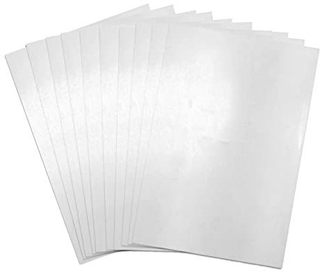 JISADER Pack of 10 Clear Shrink Wrap Sheets, White, 10 Pieces 15x20cm (Glow-in-the-dark)