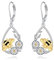 Kolibri/Biene/Schmetterling/Libelle Ohrringe für Damen 925 Sterling Silber Gänseblümchen Hängend Ohrhänger für Mädchen Vogel Schmuck Geschenk (Gänseblümchenbiene)