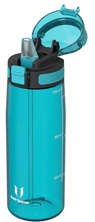 Super Sparrow Botella Deportiva - TouchSip Botella Agua - 750ml - Tritan Botellas con Pajita, Sin BPA