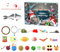 KUAIYIJU Adventskalender-Katzen-Spielzeug, lustiger Teaser, Cartoon-Fischrute, lustige Übung, Spielzeug für Katzen mit Cartoon-Fischrute