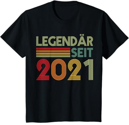 Kinder Legendär Seit 2021 Retro Jungs Mädchen 5. Geburtstagsshirt T-Shirt