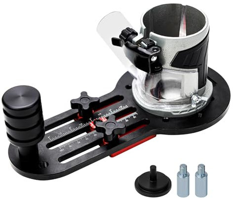 Base de fresadora de madera, 2 en 1, soporte ranurado, base de enrutador de madera, soporte de ranura para máquina de corte de 65 mm para armario, muebles, bricolaje