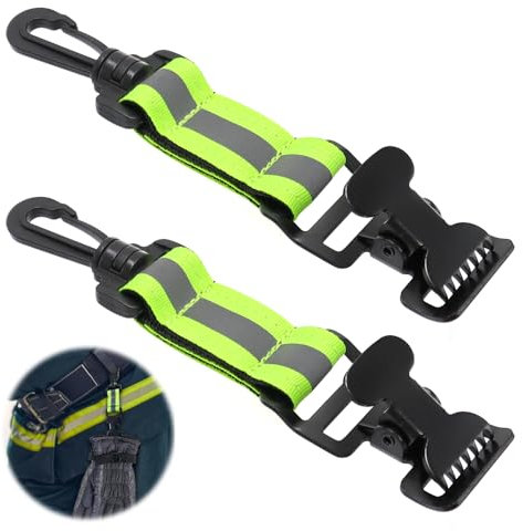 Aoyswuz 2 Pièces Glove Clips de Pompier 18 * 2.5 cm Porte Gants de Travail de Pompier, Porte Gants Tactique pour Accrocher des Gants, des Casques