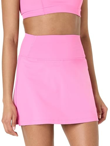 Amazon Essentials Gonna da Tennis Tecnica in Formflex Morbidissimo con Shorts Integrati, con Tasche Donna, Rosa Fenicottero, M