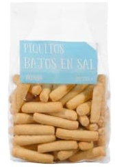 Piquitos bajos en sal Hacendado Paquete 250 g Pack 2