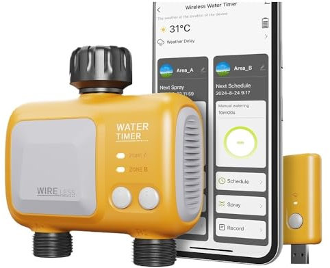 3MOG7Y1 Bewässerungssprinkler mit 2 Ausgängen, Fernbedienung, Arbeitsscheit, Garten, automatischer Bewässerungssprinkler