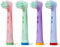 Oral-B Kompatible Aufsteckbürsten Kinder | OralVista 4er-Pack bunte elektrische Kinder Aufsteckbürste | Sanft zu empfindlichem Zahnfleisch | Lustiges Design