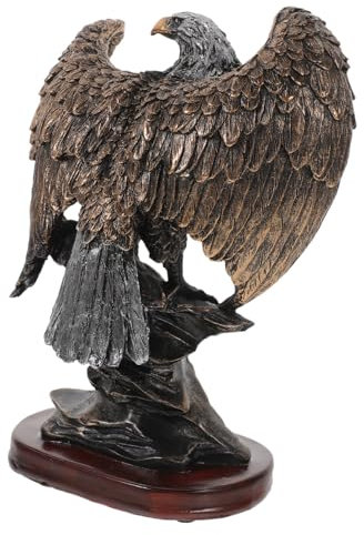 VICASKY Vogelstatue Resin Adlerfigur Für Garten Und Innenräume Deko Für Wohnbereich Realistische Adler Dekoration Kunstharz