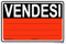 TLDSHOP® - Cartello Segnaletico - VENDESI (bicolore) - con RECAPITO e sfondo a tinta unita - 30x20cm - Pezzi 1 - Materiale: (PVC 0,8mm(FOGLIO))