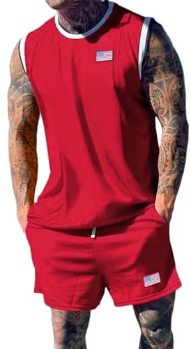 Tute Estive Uomo Casual Taglie Forti Canotta E Pantaloncini Leggeri Comodi Elegante Completi Sportivo Senza Maniche Spiaggia Tute Da Casa Vacanza Palestra Jogging Completo Da Ginnastica