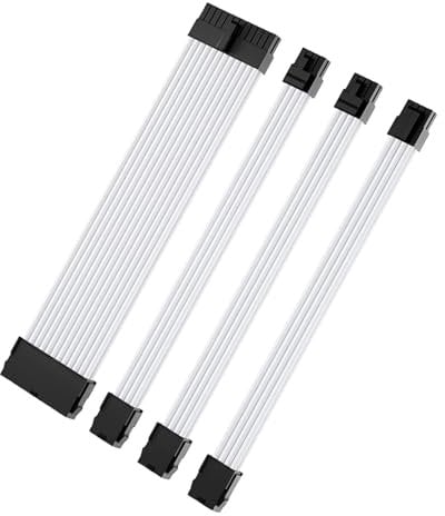 LIUZIKUN Cable de extensión para Fuente de alimentación de 24 Pines para Placa Base y GPU, PCIE, CPU, módulo Colorido de 8 Pines, para computadora, 18 AWG