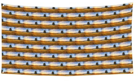 Herbst-goldenes Gras-Landschafts-Druck, hängendes Urlaubs-Banner, Partyzubehör mit 4 Metalllöchern, verbessert festliche Stimmung überall