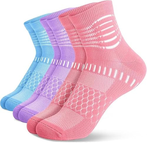 IRAMY Kompressionsstrümpfe für Damen Herren Plantarfasziitis Strümpfe Sport Laufsocken Kompressionssocken mit Knöchelstütze & Fußgewölbe Stütze 3/5 Paar
