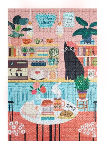 Balvi Puzzle Cat Cafe Kunst in 1000 Teilen von der Illustratorin Yuna Moona Karton