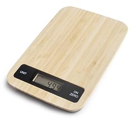 IBILI - Báscula de cocina digital Class Bambu 5 Kg, Graduacion 1 g, Capacidad 5 kg, Alta Precisión, Función Tara