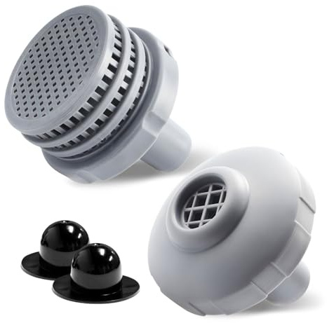 Pool Filter Anschluss Set für Pool Pool Anschlussset 32 mm mit Einlaufdüse Auslassdüse und 2 Pool Stopfen Pool Filter Anschluss mit Innengewinde Pool Ersatzteile für Wasserzirkulation und Poolfilter