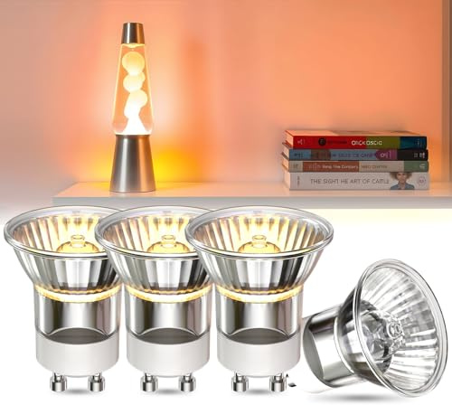 35W MR11 GU10 Lavalamp Glühbirne, Reflektor Leuchtmittel für Lavalamp | 35MM Durchmesser - Warmweiß 2800K - Dimmbar - 360LM - 4er Pack