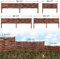 BooGardi Clôture en bois de saule pour bordure de plate-bande, de chemin Plusieurs dimensions 10 x 120 cm 5er Set naturel