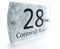 CS Printing House Number Plaque Glass Effect Acrylic Sign Door Plate Marble Wall Display 2 Part Branded Acrylic (Blue Marble)