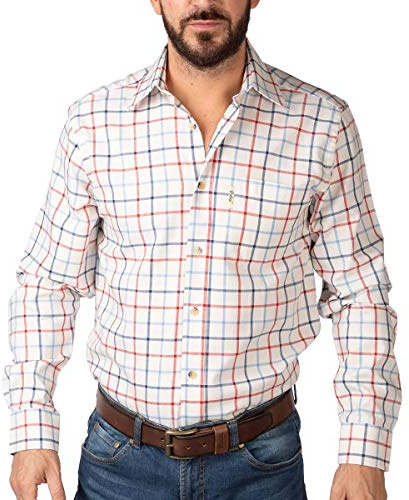 Rydale Ebberston Wide Check Casual Fit Long Sleeved Shirts 100% Brushed Cotton