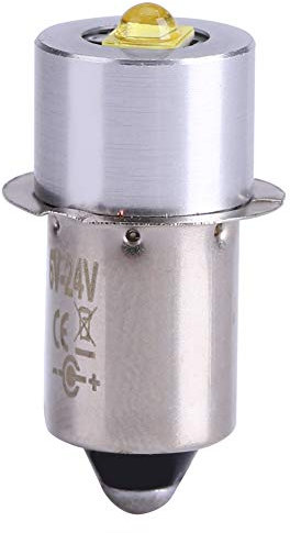 Tnfeeon 5W 6-24V P13.5S Bombilla de linterna LED, 200~210LM Bombilla de repuesto Antorcha Lámpara Luz de trabajo de emergencia para el hogar Oficina al aire libre