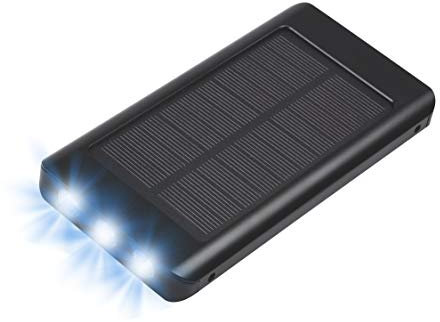 POWER plus Sparrow Batterie externe solaire 8000 mAh avec lampe de poche 3 LED