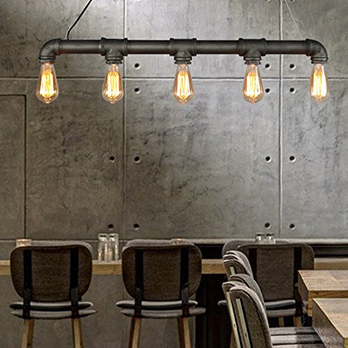 Aohuada Retro Design Suspension métal Wasserrohr Hängelampe Leuchte Pendelleuchte Deckenlampe