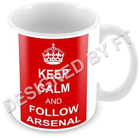 Keep Calm and Follow Arsenal Ceramic White 11oz Gift Mug by FT