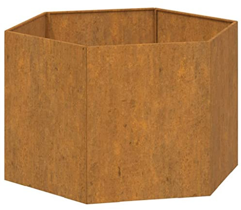 Toshilian Pflanzkübel Rostig 60x60x45 cm Cortenstahl