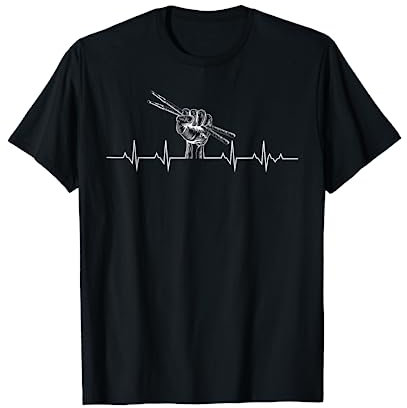 Schlagzeuger Drummer Drumsticks Herzschlag Schlagzeug T-Shirt
