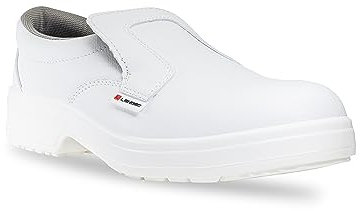 Lendeo Base S2 weiß flach Sicherheitsschuhe Arbeitsschuhe Pflege Kochschuhe, Größe:43 EU