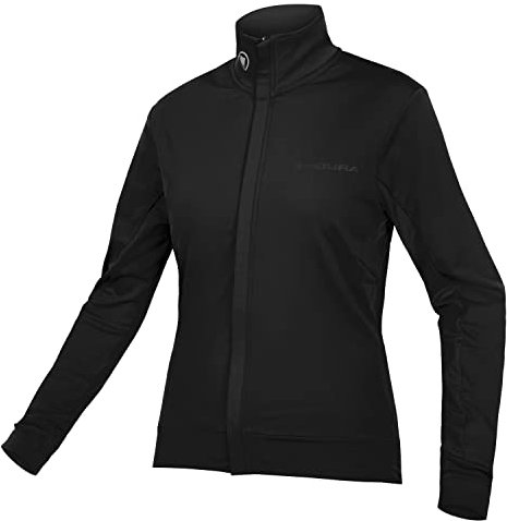 Endura Women's Xtract Roubaix Longsleeve Cycling Jersey | Water Repellent | Wicking | Reflective Trim Jersey, Black, XS