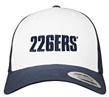 226ERS Gorra Retro Trucker para Hombre y Mujer, Gorra de Verano Ajustable y Transpirable- Blanca Navy Casual