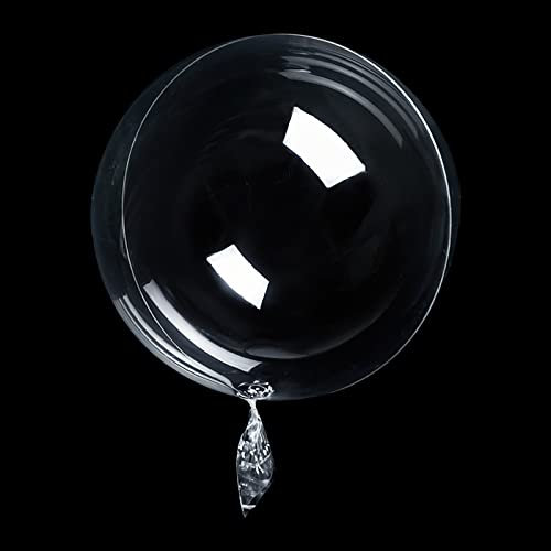 30 Stück Bobo Luftballons Transparente, 24 Zoll Blase Jumbo Bobo Luftballons Geburtstag Kristall Blase Klar Ballons Befüllbar mit Konfetti, Helium für Weihnachten, Hochzeit, Geburtstag Dekorationen
