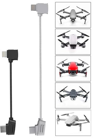 i-LEFANTE Kabel für DJI Mavic Mini, Mini SE, Spark, Mavic Air, Mavic Pro, Mavic 2 Pro, Mavic 2 Zoom Fernbedienung (Micro USB auf OTG iOS-Geräte, 30 cm & 10 cm, L-förmiges Design)