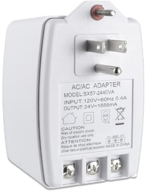 EPLZON 24V 40VA Plug in Thermostat and Doorbell Transformer Compatible with Nest, Ecobee, Sensi and Honeywell Thermostat and All Versions of Ring Doorbell