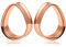 Vankula Ohr Tunnel 1 Paar Double Flared Flesh Plugs Tropfenform Edelstahl für männer damen Ohrpiercing Schmuck 16mm(5/8) Roségold