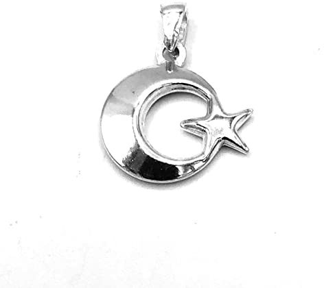 925 Sterling Silber Anhänger Ay Yildiz Türkei Flagge Bayrak/Unisex / 17670
